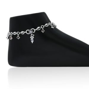 Silver Anklet With Shell-Shaped Charms - Image 2