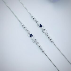 Delicate Silver Love Anklet - Designer & Lightweight for Daily Style. - Image 3