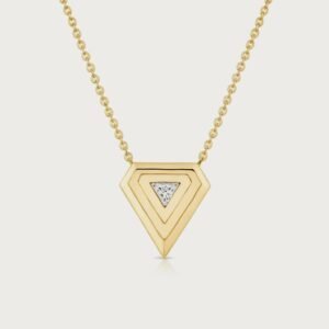 Triangle CZ Stainless Necklace - Image 1