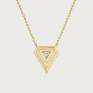 Triangle CZ Stainless Necklace - Image 2